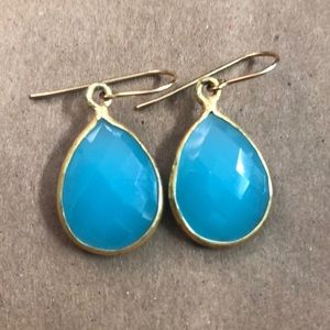 Gold & Blue Earrings